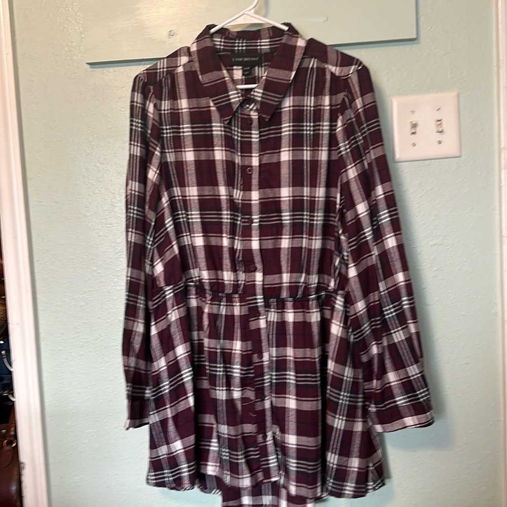 NWOT Lane Bryant Long Sleeve Plaid Shirt in 26p/28p petite